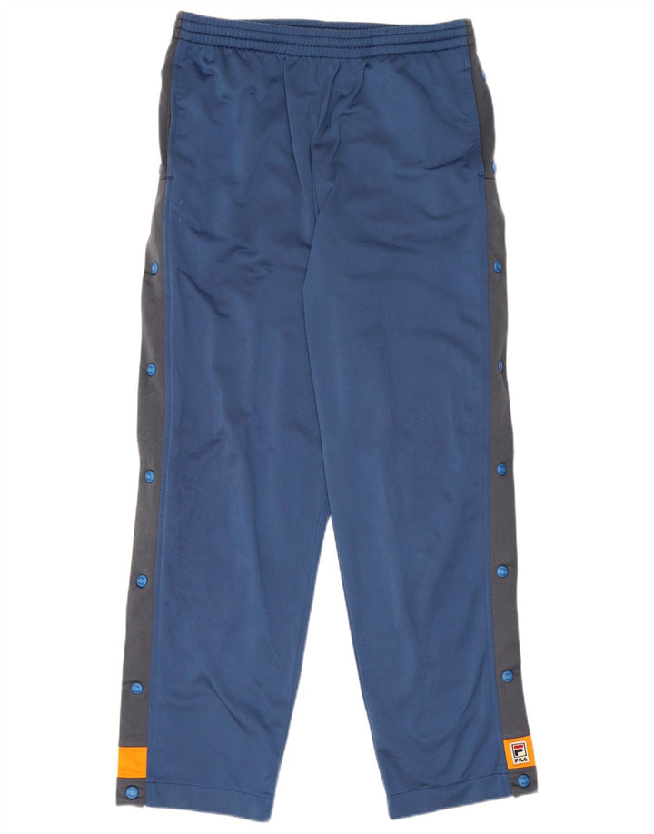 Pantaloni de trening Fila pentru bărbați, albastru mediu, poliester color bloc