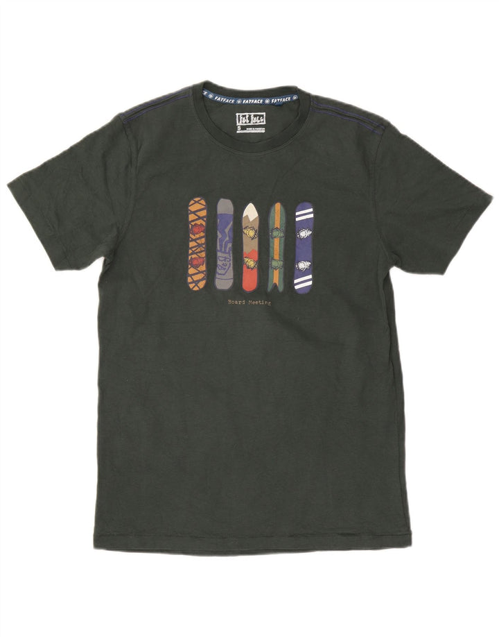 Tricou grafic pentru bărbați Fat Face Top mic, verde, bumbac