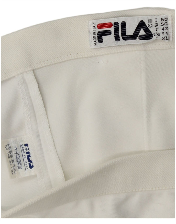 Pantaloni scurți chino FILA pentru bărbați IT 50 Large W34 Poliester alb