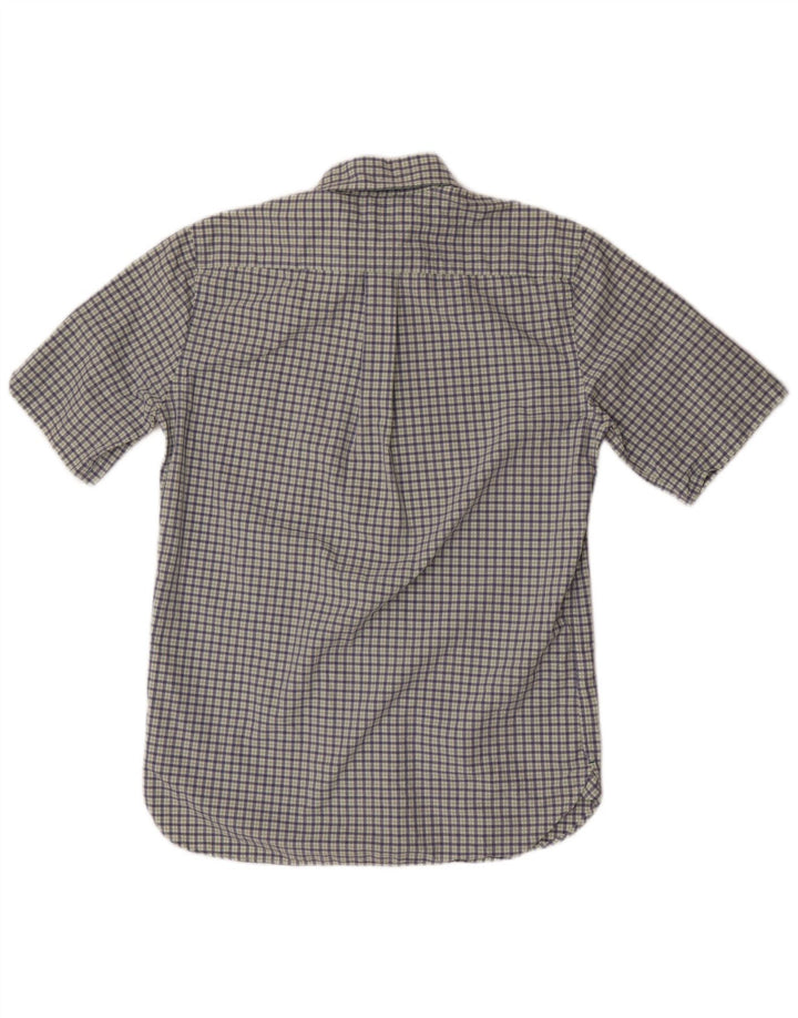 Cămașă cu mânecă scurtă pentru bărbați Tommy Hilfiger, bumbac cu carouri albastre mici