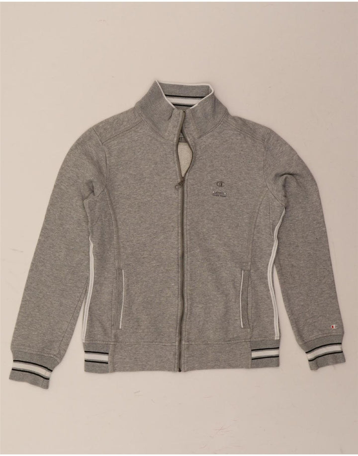 CHAMPION Womens Tracksuit Top Jacket UK 14 Medium Grey Cotton Vintage Champion and Second-Hand Champion from Messina Hembry 