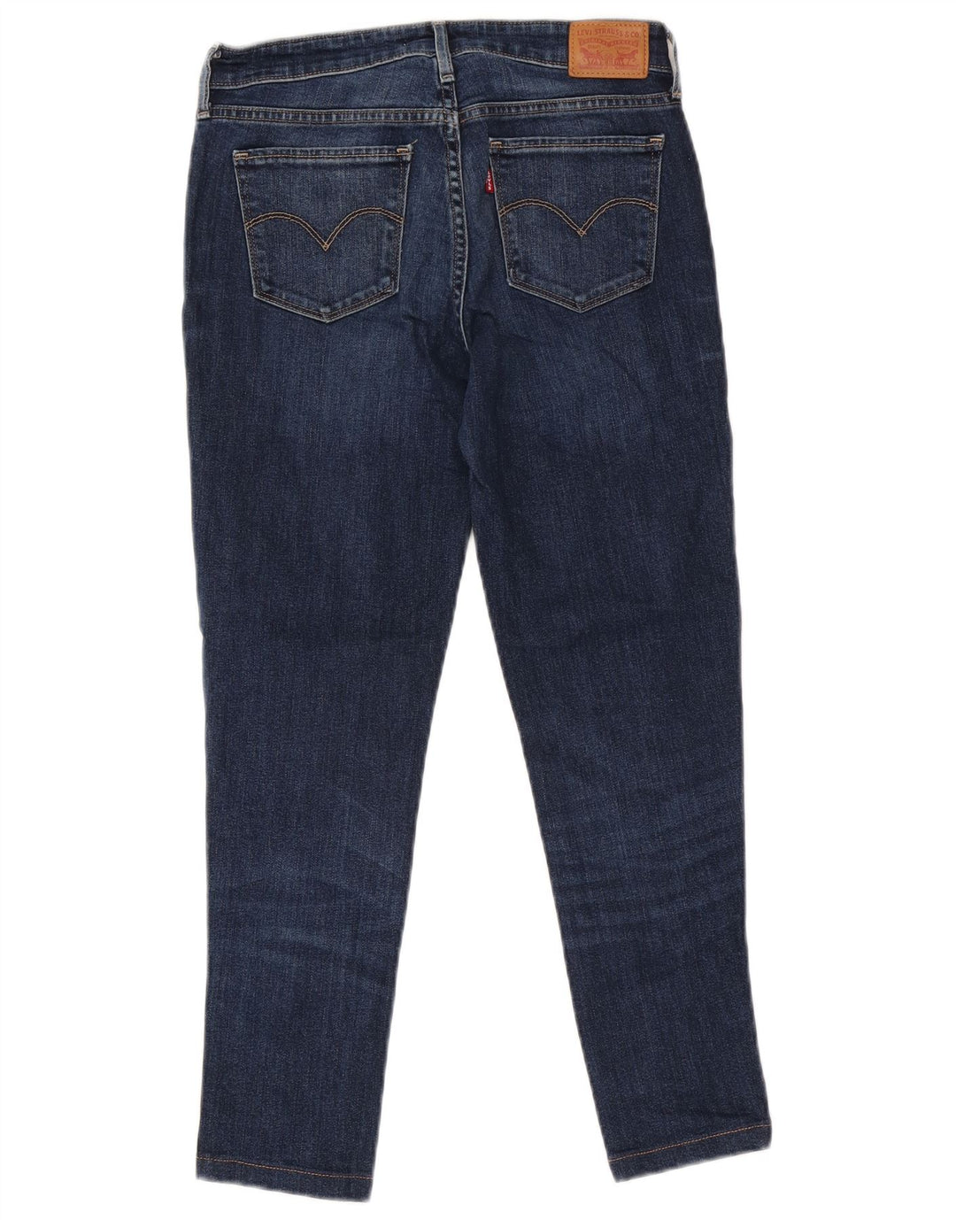 Blugi drepti pentru femei Levi's 714 W28 L26 bumbac bleumarin