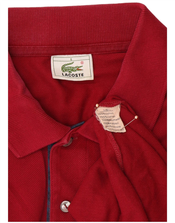 Tricou polo pentru bărbați LACOSTE Mărimea 6 XL Bumbac roșu