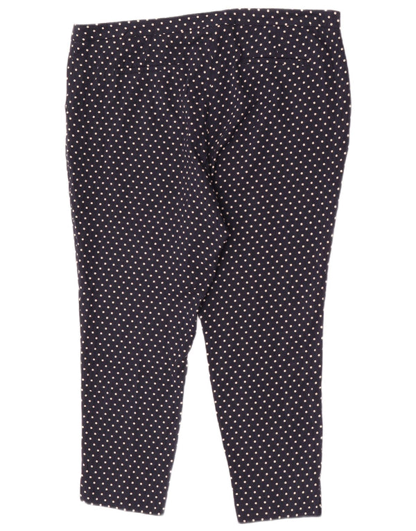 Pantaloni chino pentru femei Marks & Spencer Marea Britanie 20 2XL L40 L26 bleumarin pete