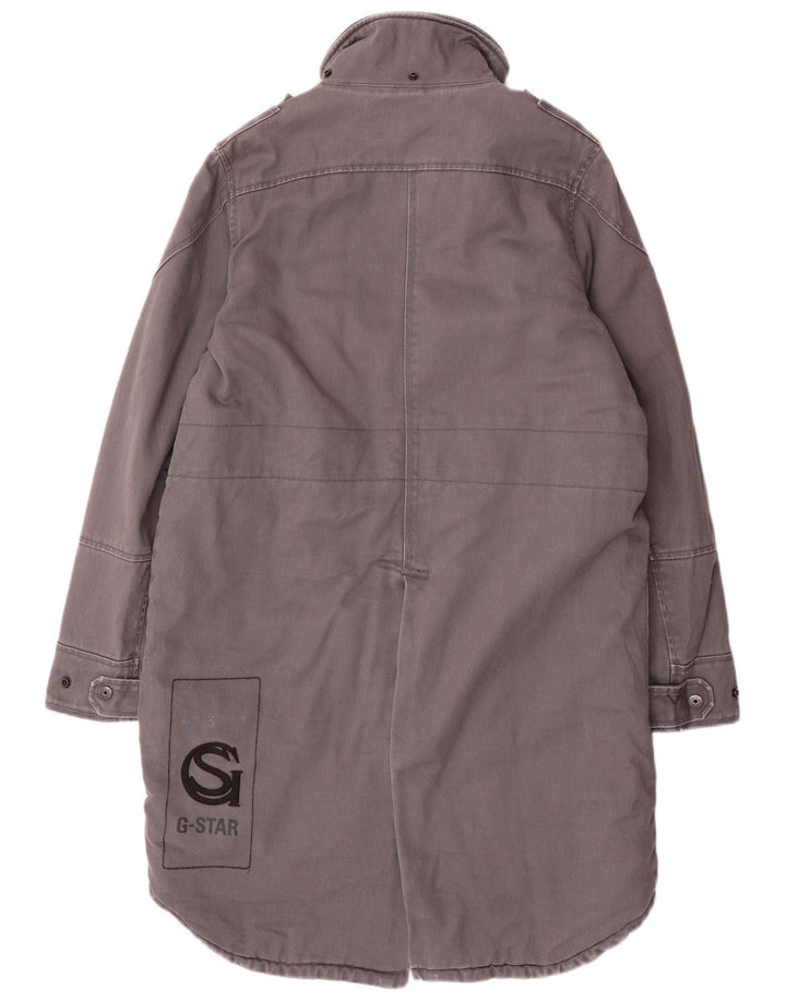 G-STAR 3301 Graphic Parka Jacket pentru bărbați UK 38 Medium Gri Bumbac
