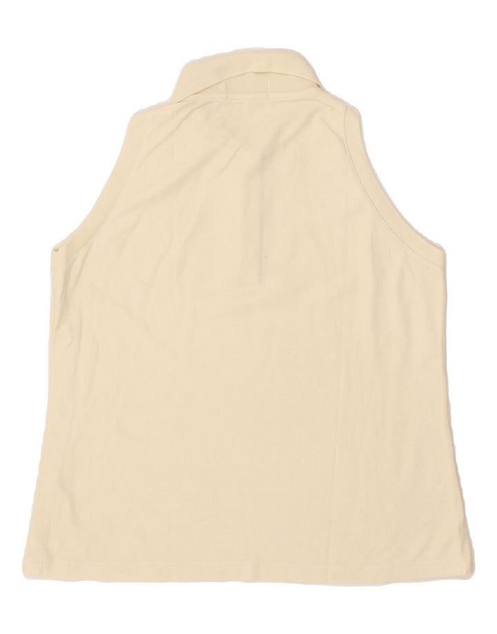 FILA Womens Sleeveless Polo Shirt EU 42 Large Off White Vintage Fila and Second-Hand Fila from Messina Hembry 