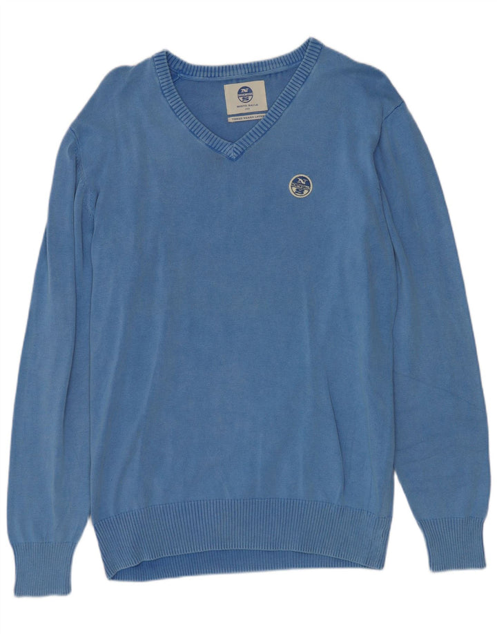 Pulover pentru bărbați North Sails cu decolteu în V, XL, bumbac, albastru