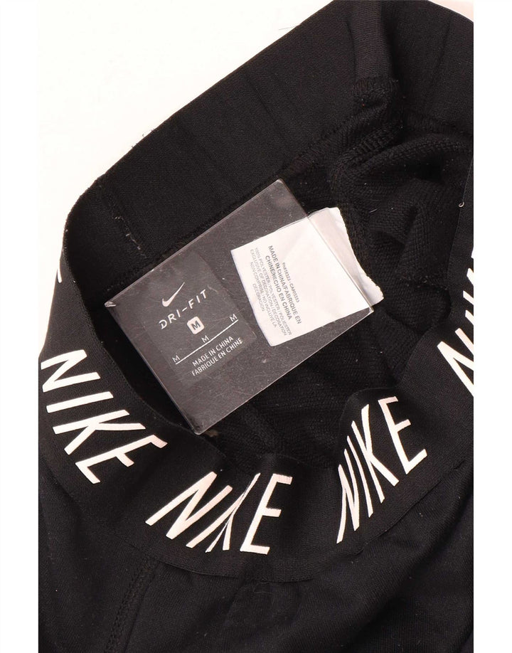 Pantaloni de trening grafic Nike pentru femei Pantaloni de jogging UK 12 Poliester mediu negru