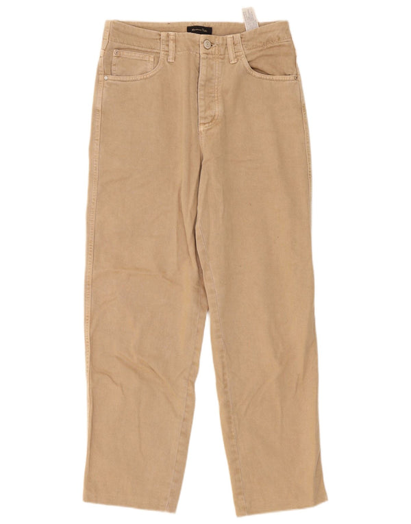 Massimo Dutti Blugi conici pentru femei cu talie înaltă EU 38 Mici L28 L27 Bej