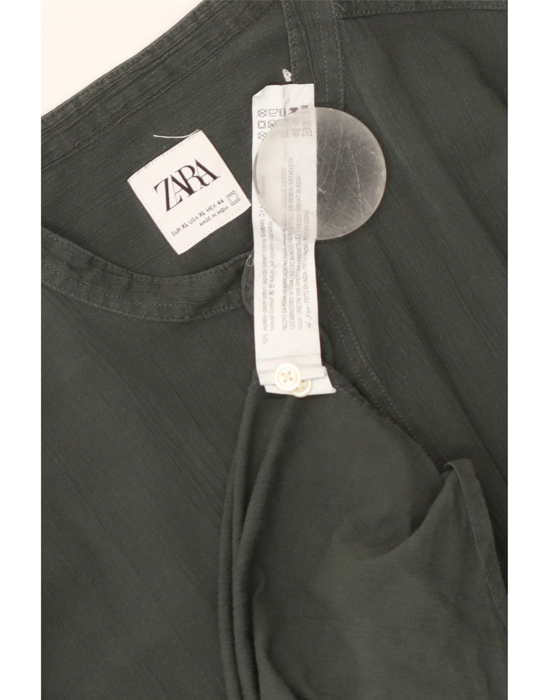 Cămașă pentru bărbați Zara XL Kaki Bumbac