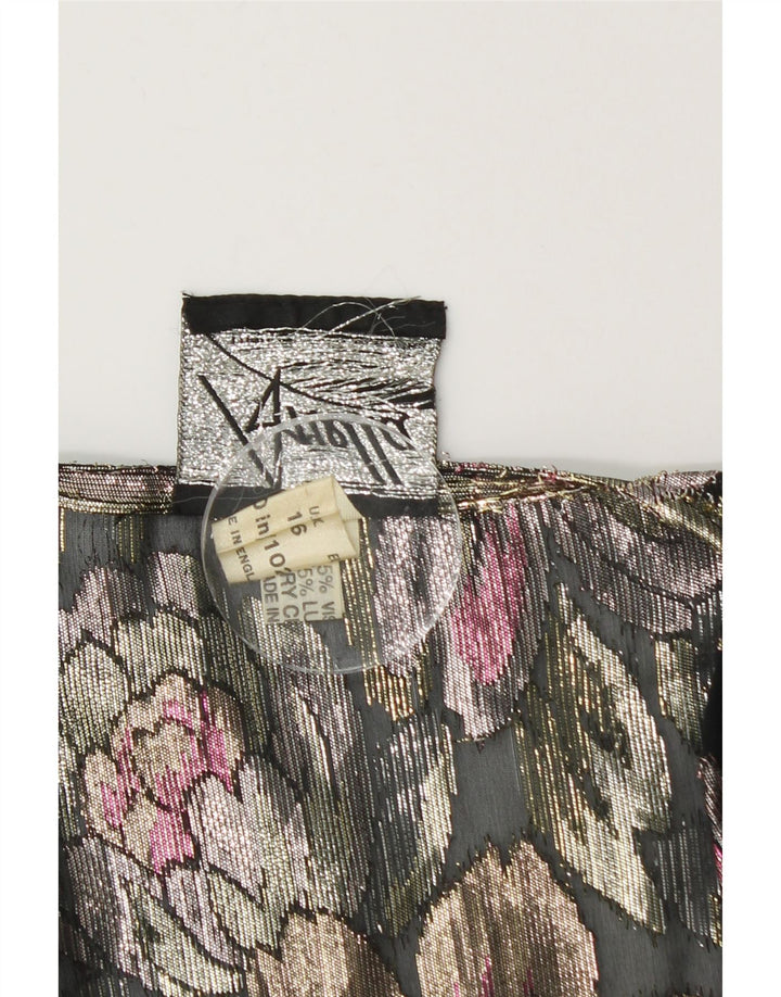 Top cardigan crop ARELLA pentru femei UK 16 mare, multicolor, floral