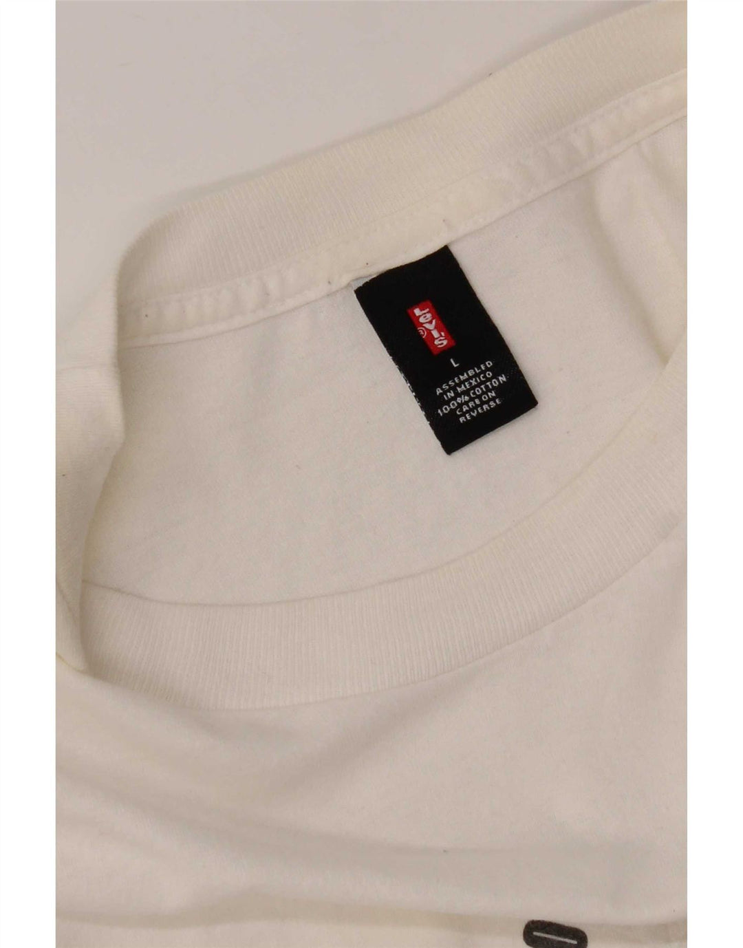 Tricou grafic Levi's pentru bărbați Top mare din bumbac alb