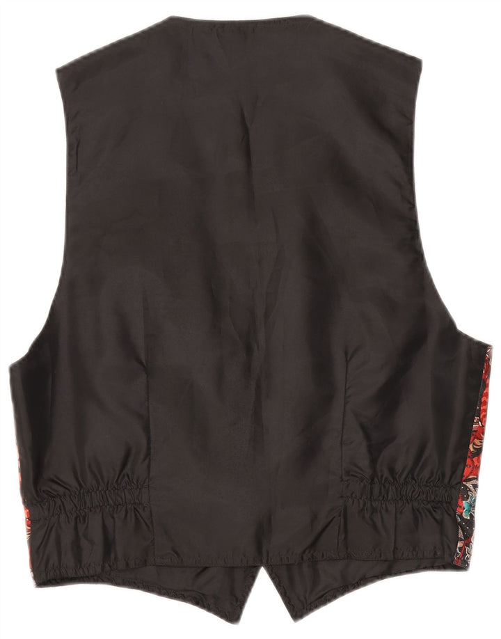 Vestă vintage pentru bărbați, poliester floral mediu multicolor