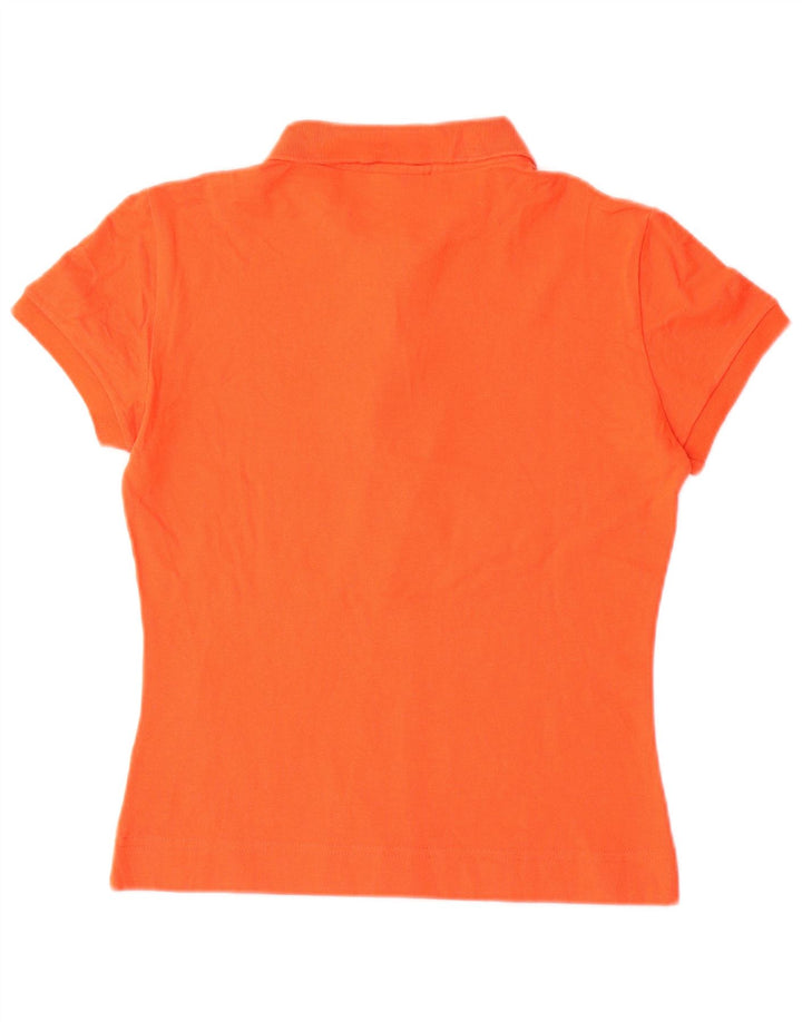 Tricou polo Lacoste pentru femei marimea 40 bumbac portocaliu mediu