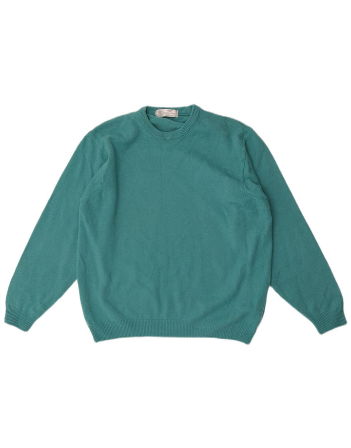 Pulover pentru bărbați Marks & Spencer cu gât crew pulover mic albastru din lână nouă