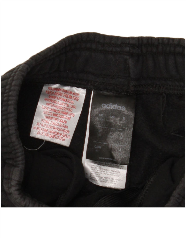 Pantaloni de trening ADIDAS baieti Joggeri 9-10 ani bumbac negru