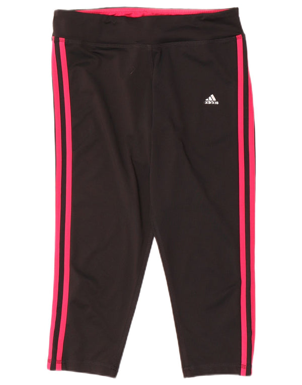 Leggings Adidas Climalite Capri pentru femei UK 12/14 Poliester mediu negru