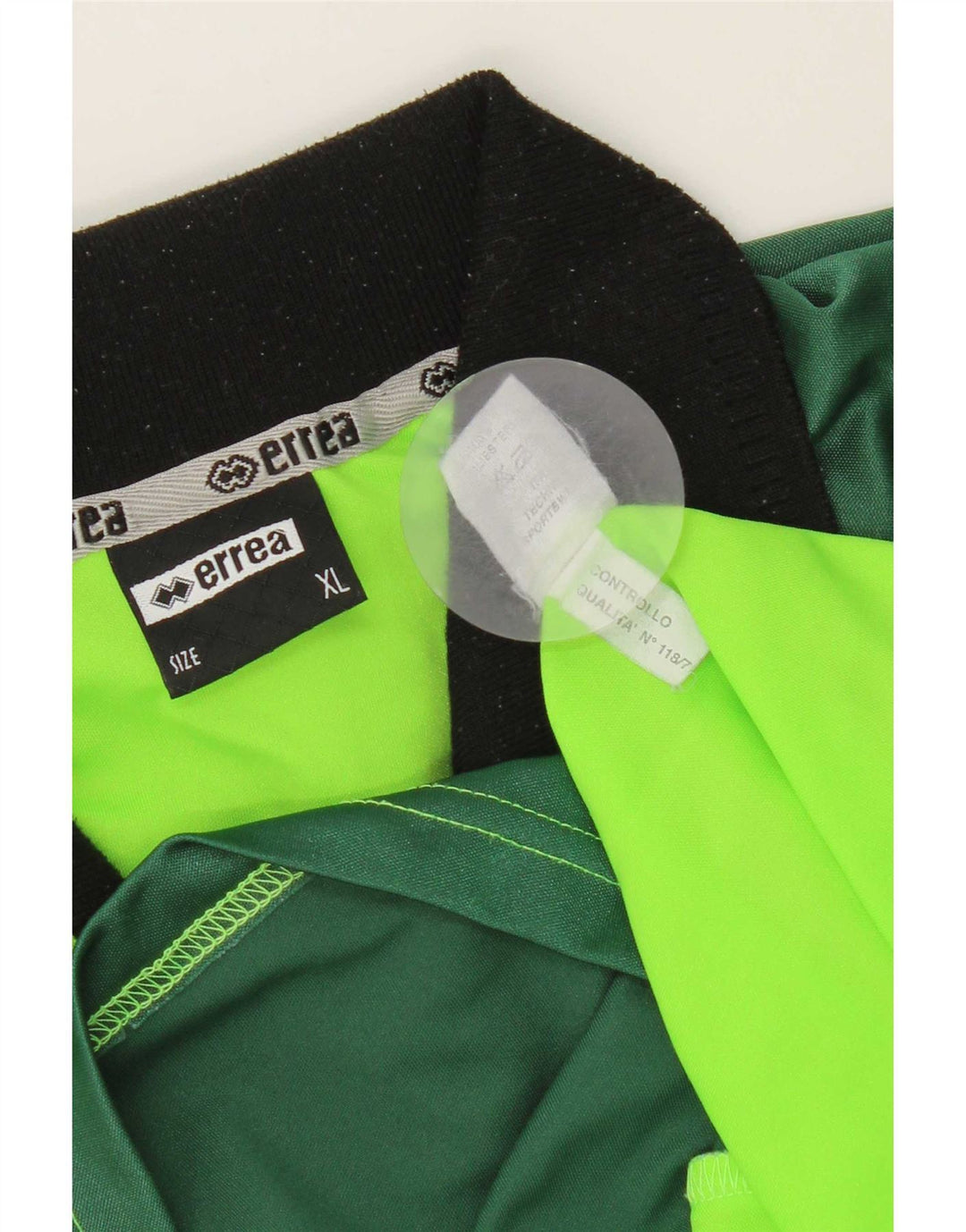 Errea Top pentru bărbați cu mânecă lungă XL, verde, poliester color bloc