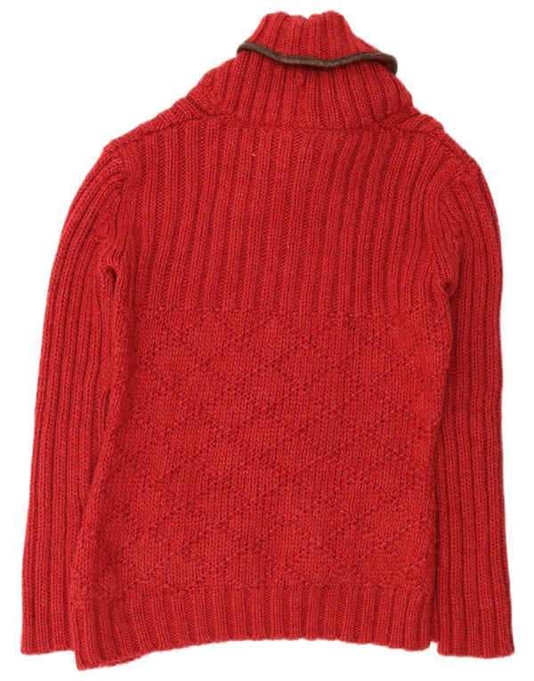 Pulover Napapijri pentru femei cu gât șal, UK 18 XL, roșu acrilic