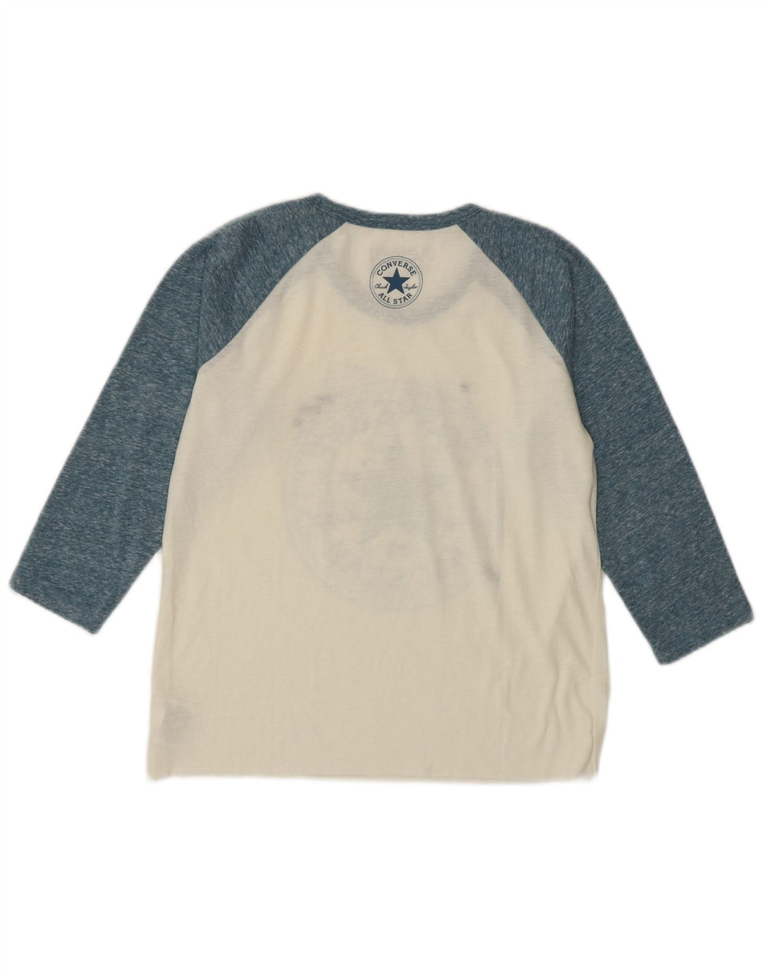 CONVERSE pentru femei Chuck Taylor Graphic Top cu mâneci 3/4 UK 6 XS alb