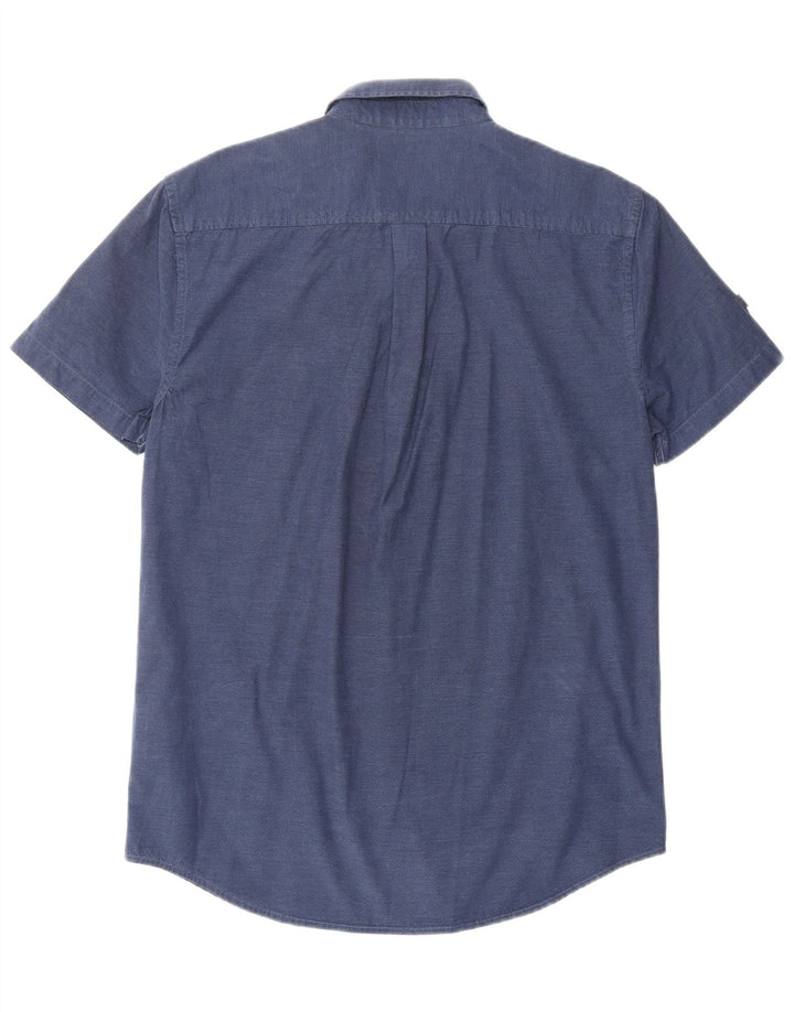 Cămașă cu mânecă scurtă pentru bărbați SUPERDRY, cu tăiere obișnuită, din bumbac bleumarin mediu