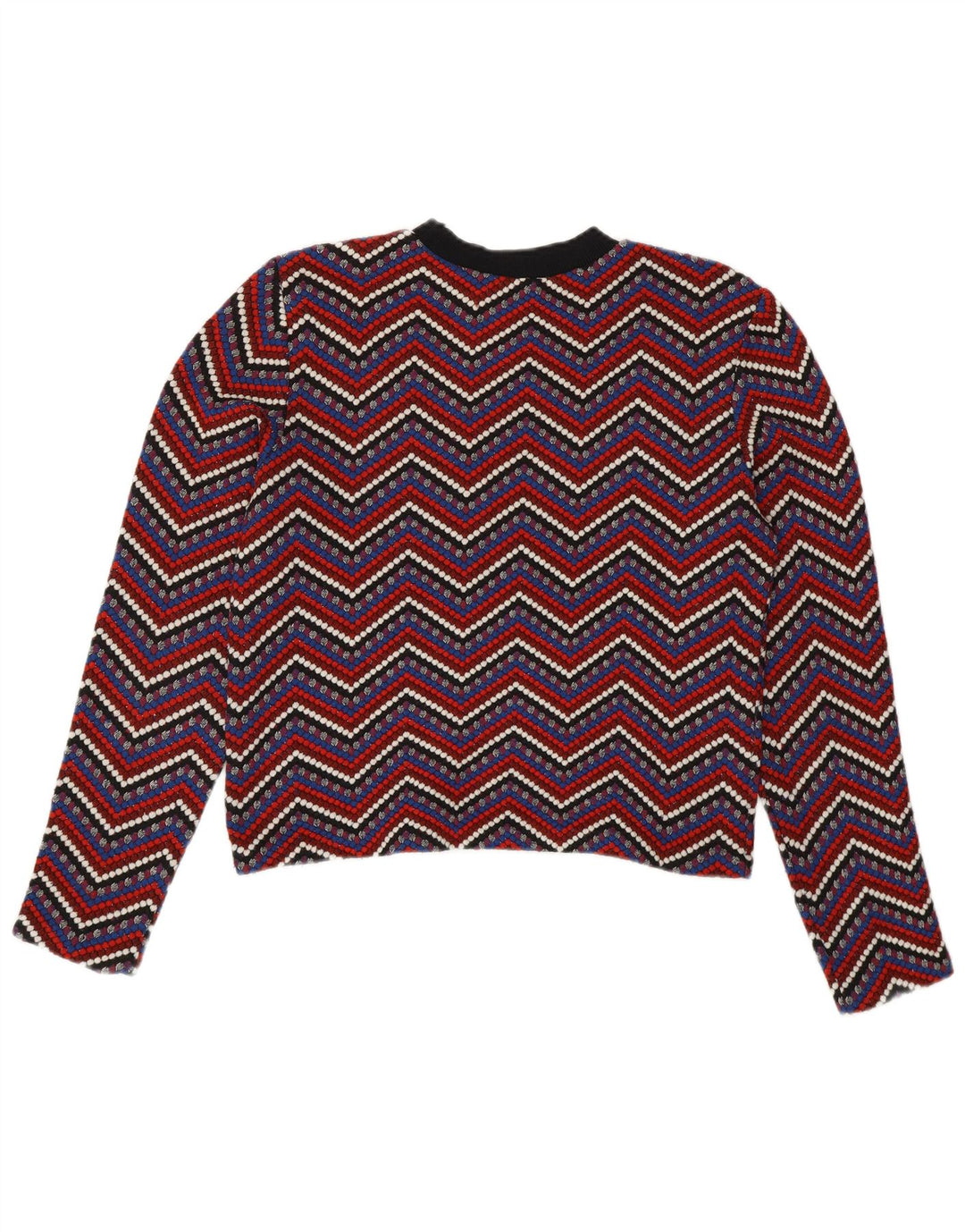 Pulover pentru damă Zara, cu gât turnut, UK 12, chevron mediu multicolor