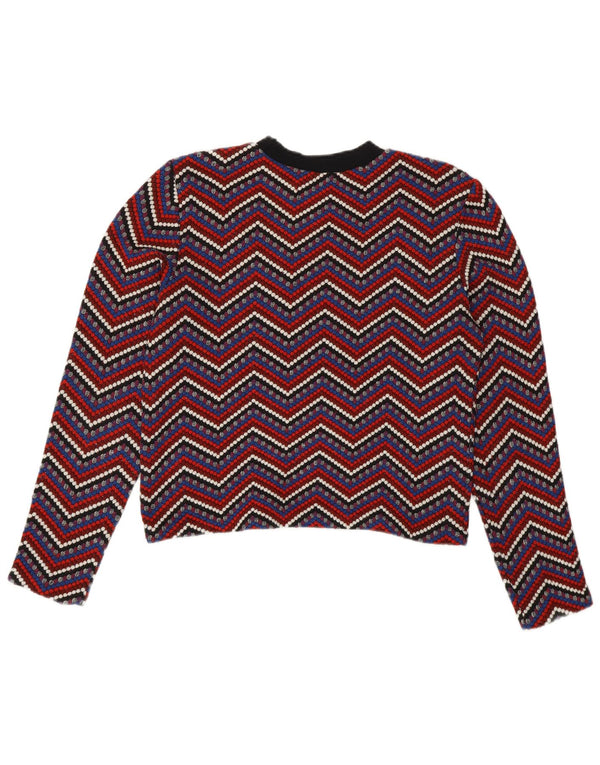 Pulover pentru damă Zara, cu gât turnut, UK 12, chevron mediu multicolor