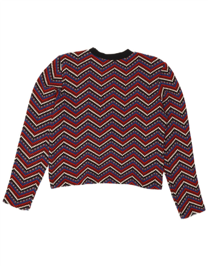 Pulover pentru damă Zara, cu gât turnut, UK 12, chevron mediu multicolor