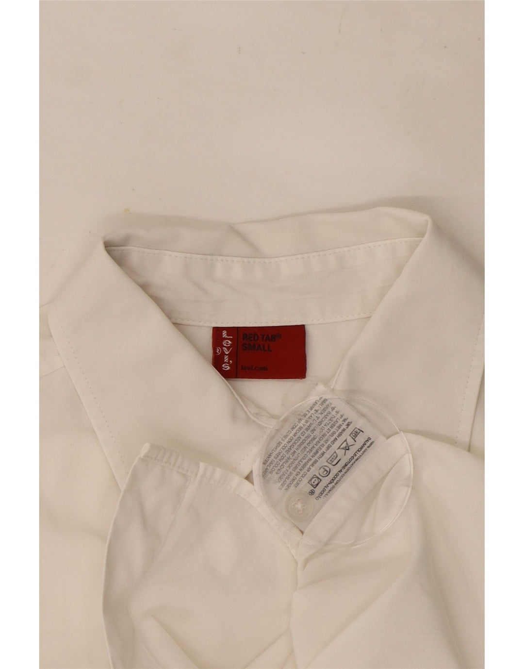 Cămașă cu mânecă scurtă Levi's pentru bărbați, bumbac alb mic