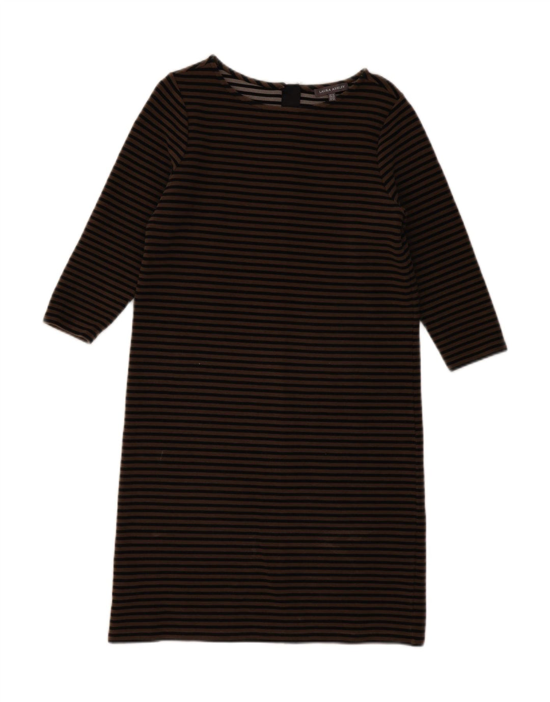 LAURA ASHLEY Rochie schimbătoare pentru femei cu mâneci 3/4 UK 12 Medium Bej cu dungi