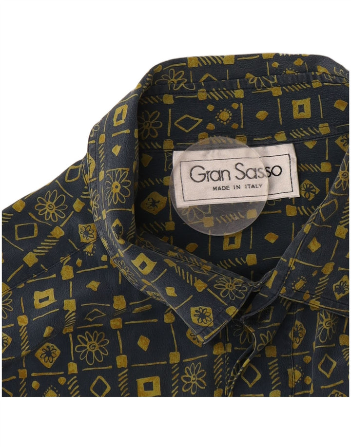 Cămașă pulover cu mânecă scurtă pentru bărbați Gran Sasso, mare, bleumarin, geometrică