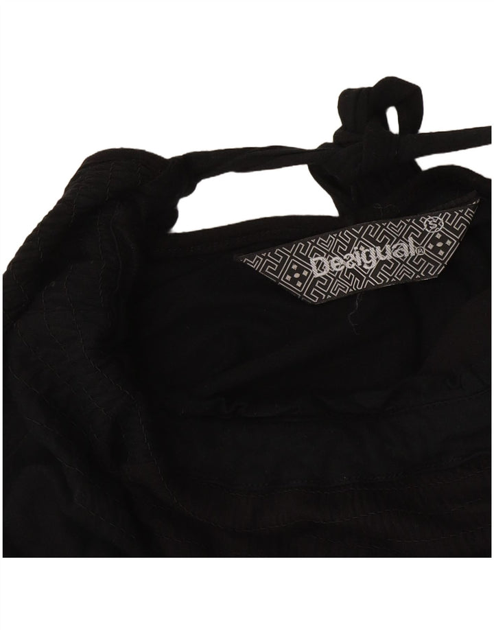 Top cu tunică grafică Desigual pentru femei, Fluture mic, negru