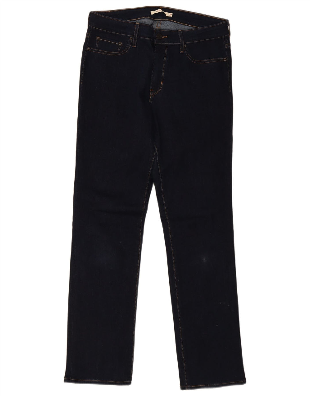 Blugi drepti 714 pentru femei Levi's W29 L31 bumbac bleumarin