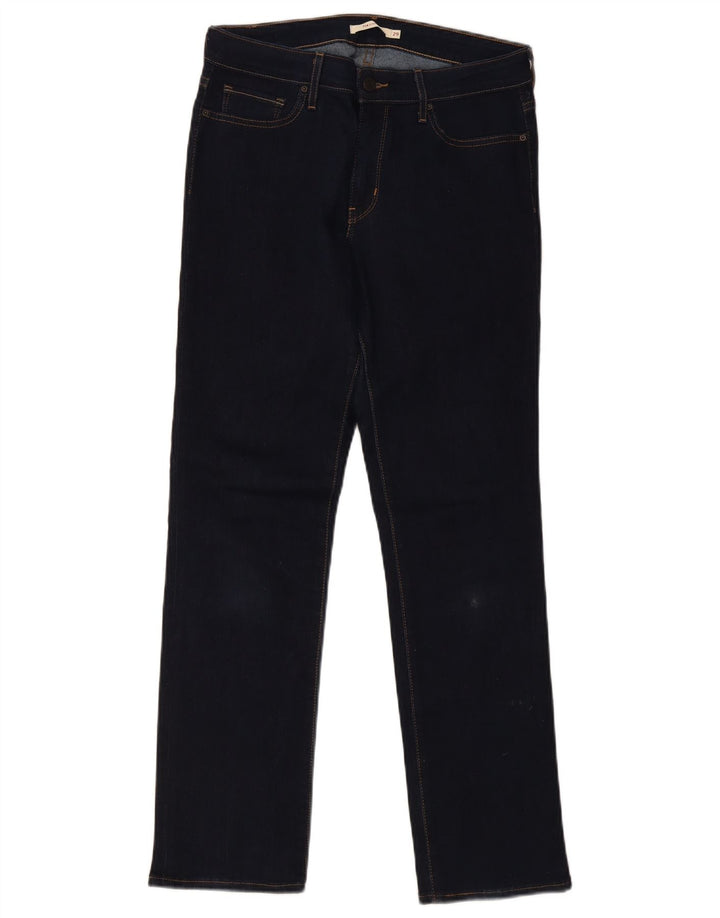 Blugi drepti 714 pentru femei Levi's W29 L31 bumbac bleumarin