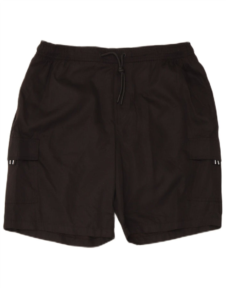 Pantaloni scurți de înot cargo Marks & Spencer pentru bărbați, poliester mediu negru