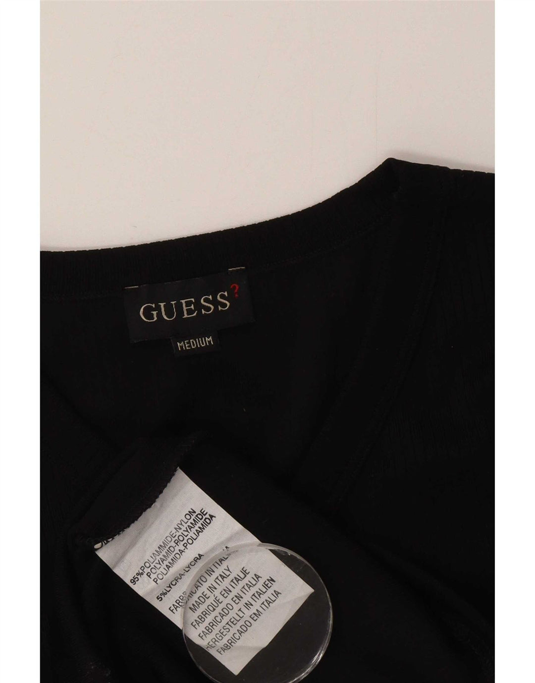 Tricou Guess pentru bărbați Top mediu negru din nailon
