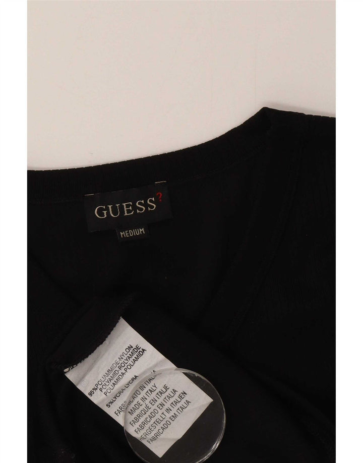 Tricou Guess pentru bărbați Top mediu negru din nailon
