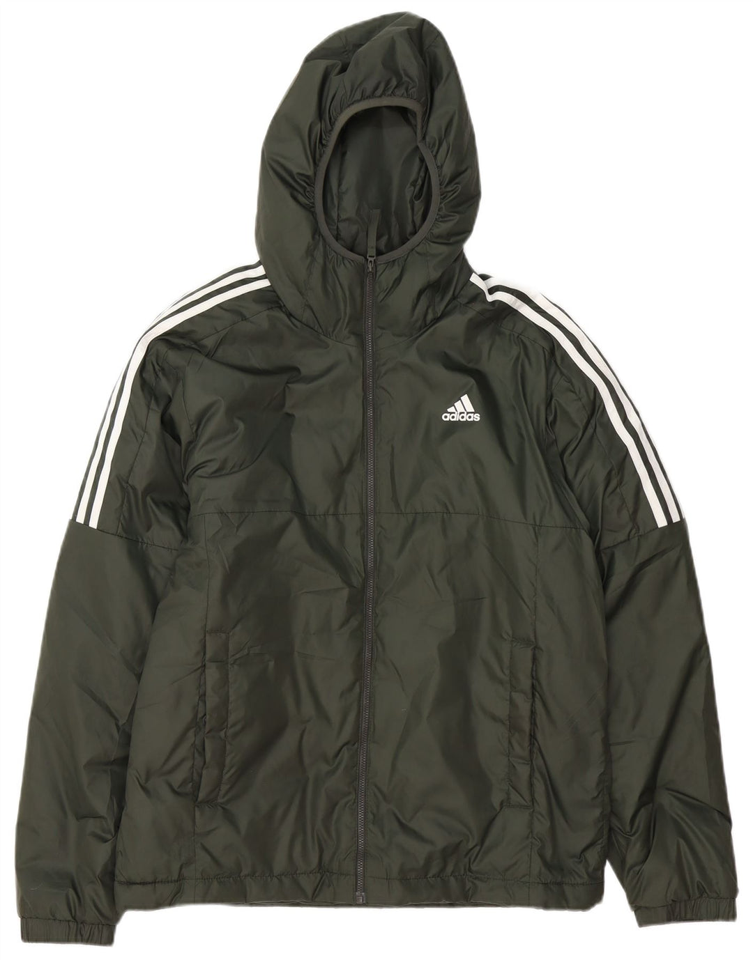 Jachetă căptușită cu glugă pentru bărbați Adidas UK 38 Poliester verde mediu