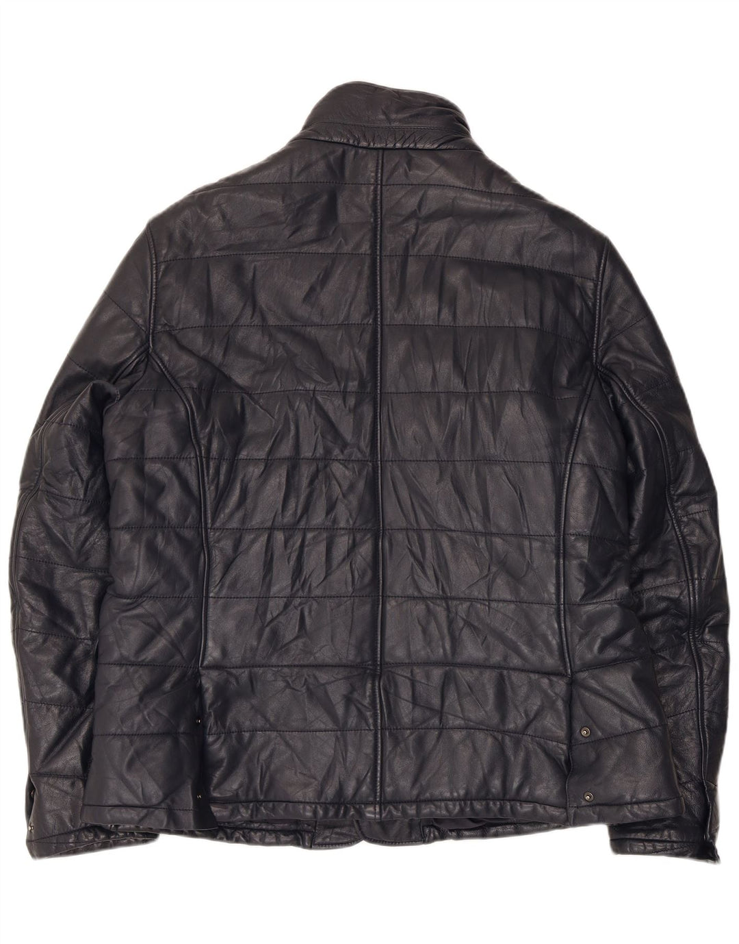 Jachetă Bomber din piele pentru femei Desiree UK 18 XL din piele bleumarin