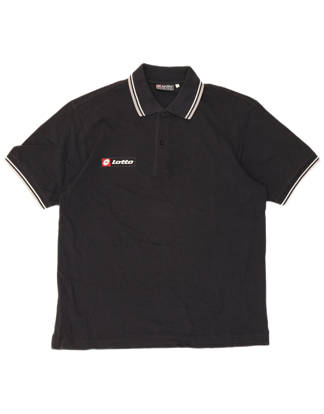 Tricou polo pentru bărbați Lotto mare negru