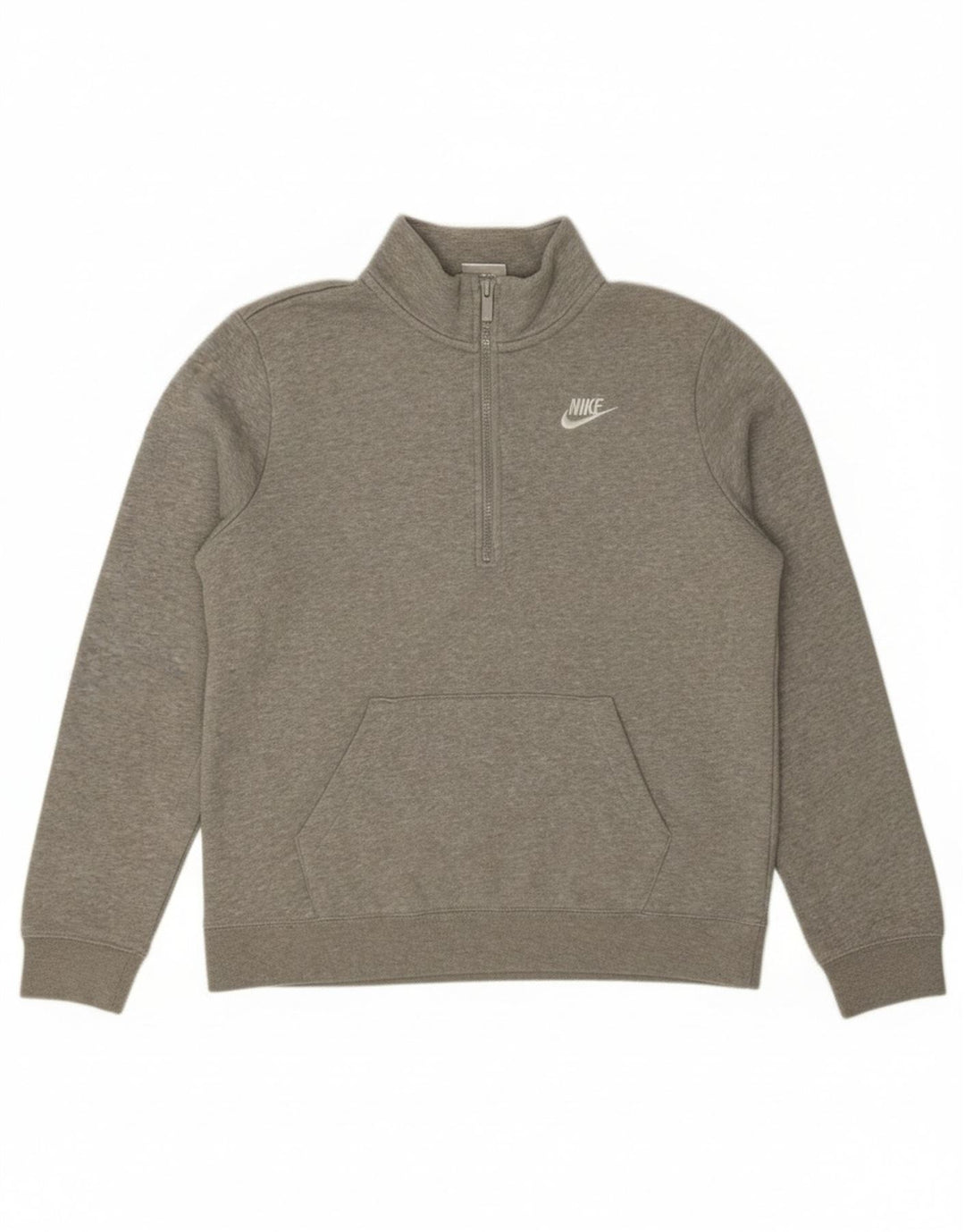 Pulover Nike pentru femei, supradimensionat, cu fermoar, cu gât, UK 10, mic, gri pete