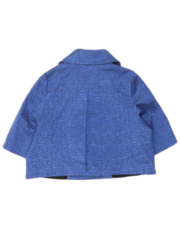 Jachetă Vertigo pentru femei Crop Blazer UK 14 Medium Blue Geometric