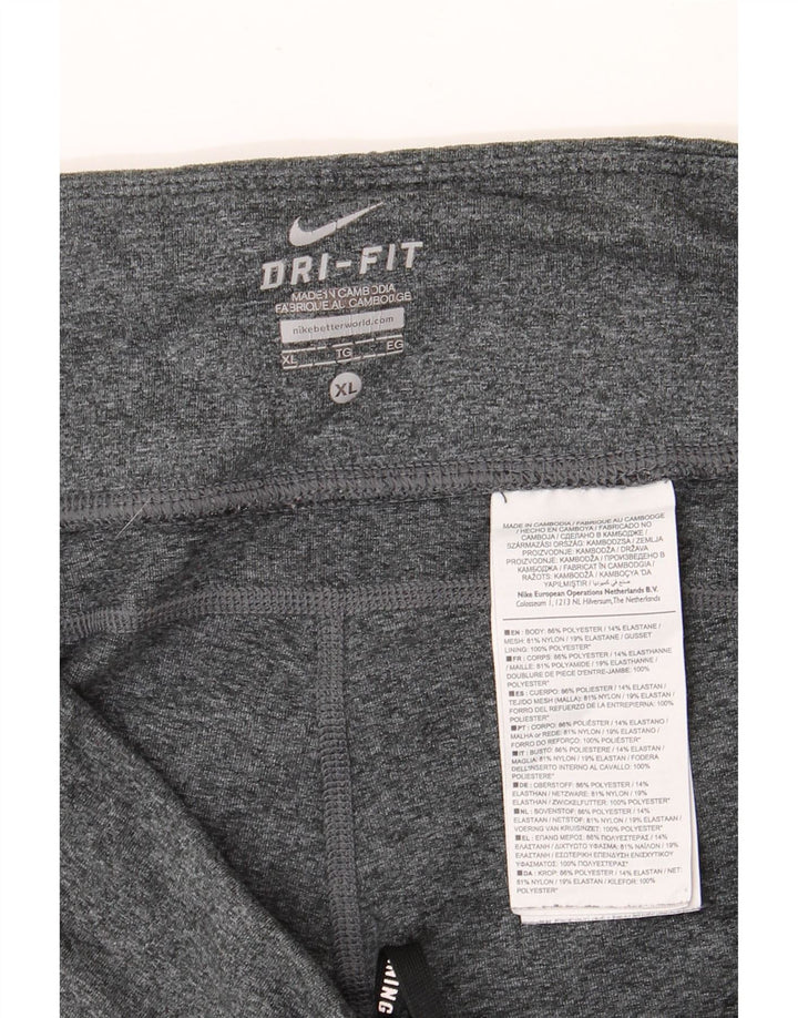 Leggings Dri Fit NIKE pentru femei UK 18 XL poliester gri