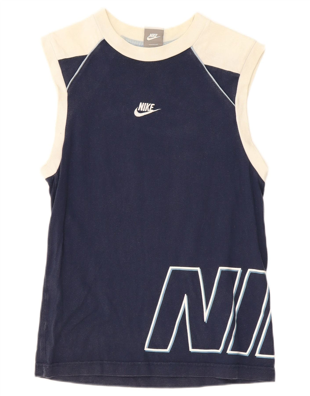 Top cu vestă grafică NIKE pentru băieți 12-13 ani, mare, bleumarin, color block