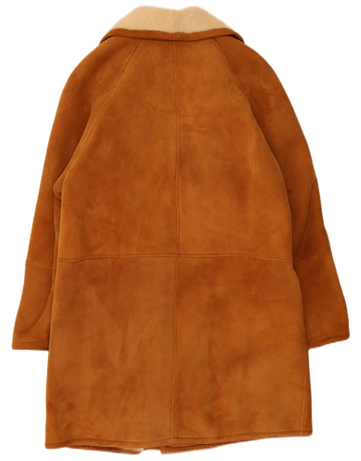 Pardesiu din shearling vintage pentru bărbați IT 50 mare, bej