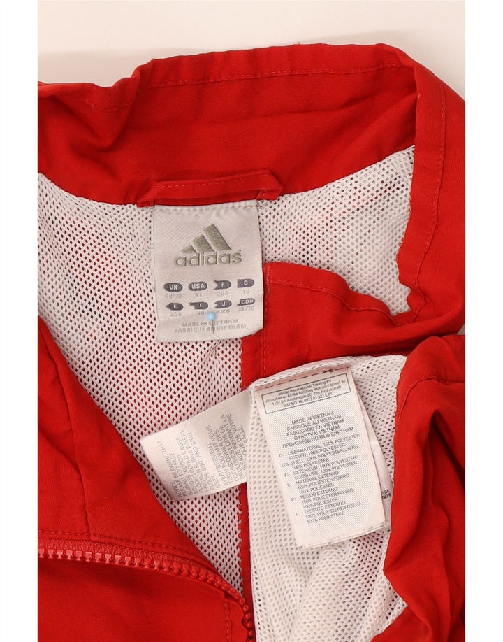 Jachetă de ploaie ADIDAS pentru bărbați UK 48/50 XL Poliester color bloc roșu