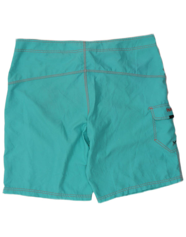 Hurley Mens Swimming Shorts XL Turquoise Polyester