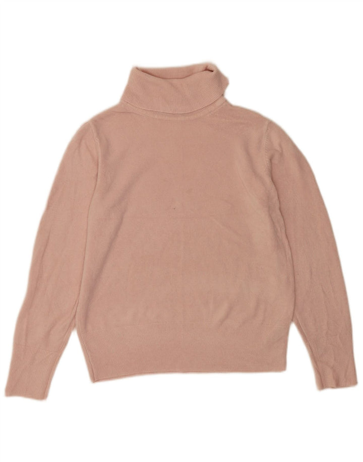 Pulover pentru femei Marks & Spencer cu gât rulat UK 12 Acrilic roz mediu