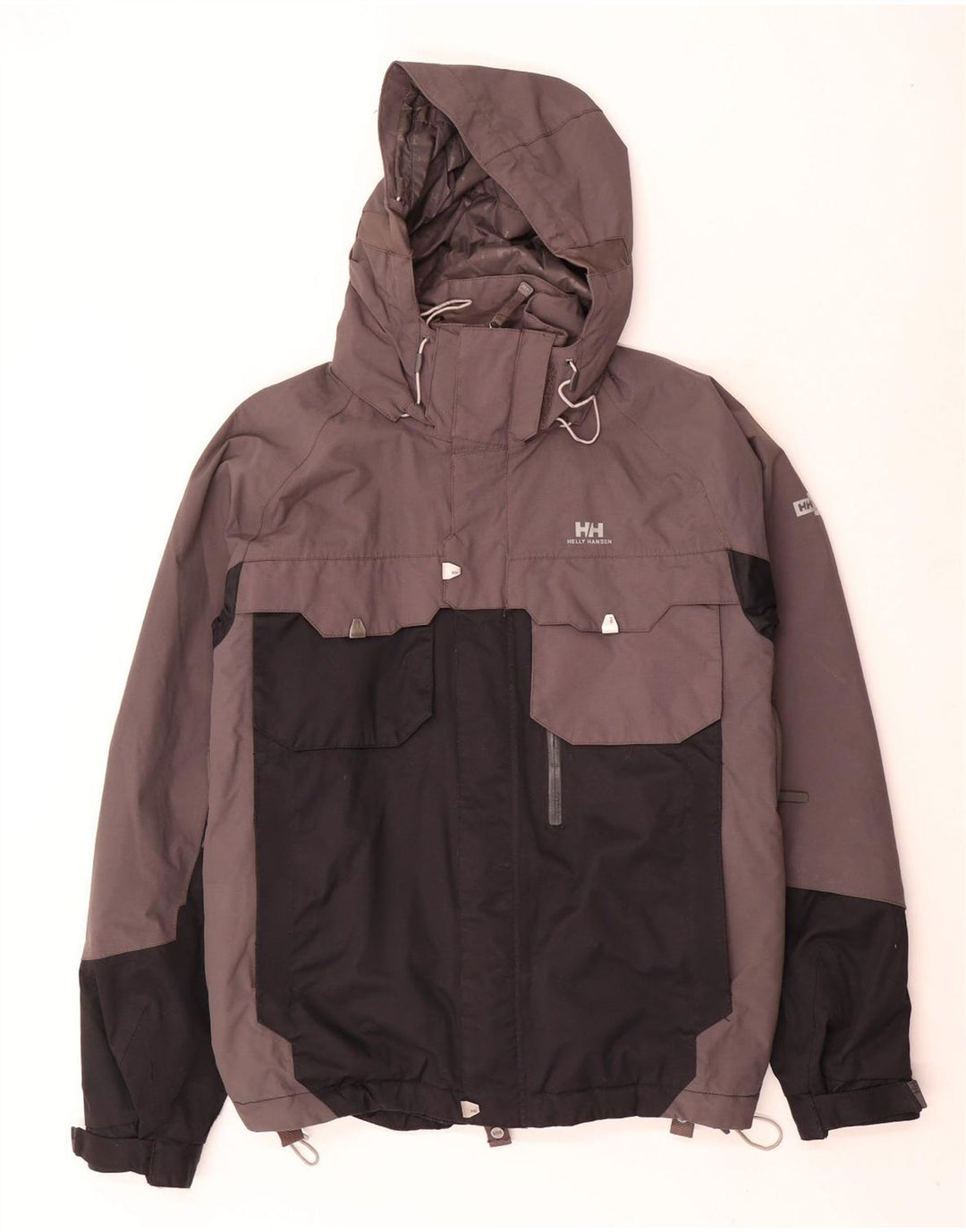 Jachetă de schi cu glugă pentru bărbați Helly Hansen UK 36 Small, gri, poliamidă color bloc