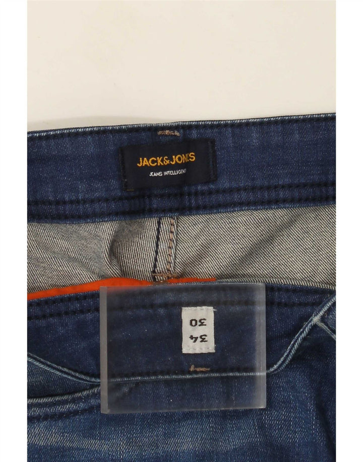 Blugi slim pentru bărbați Jack & Jones W34 L30 albastru